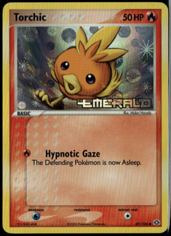 Torchic Reverse Holo 69/106 ex Emerald 2005 LP Pokemon Card - Image 1
