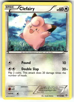 Clefairy 97/135 Pokemon Common Plasma Storm Card NM - Image 1