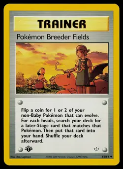Pokemon Card - Pokemon Breeder Fields Neo Revelation 62/64 1st Edition - Image 1