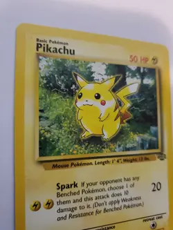 Pikachu Jungle Set Pokemon Card Base Fossil WOTC NM + U - Image 2