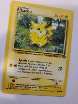 Pikachu Jungle Set Pokemon Card Base Fossil WOTC NM + U - Image 3