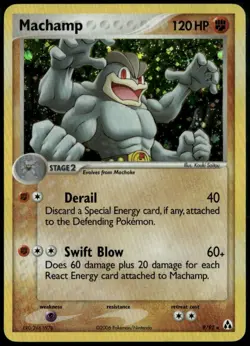 Machamp Holo 9/92 ex Legend Maker 2006 LP Pokemon Card - Image 1