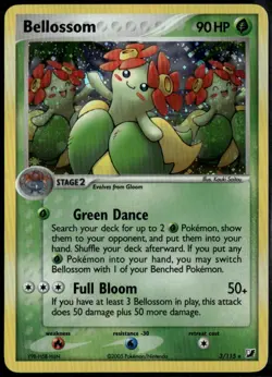Bellossom Holo 3/115 ex Unseen Forces 2005 LP+ Pokemon Card - Image 1