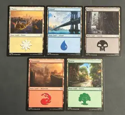 Marvel's Spider-Man SPM - Basic Land Set (5 Cards) MTG Near Mint Regular - Image 1