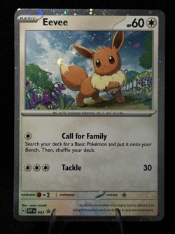 Pokemon TCG Eevee 043 Sv: Scarlet & Violet Promo Cards Holo NM - Image 1
