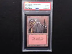 1993 MTG Magic the Gathering Card Alpha Mountain Version 1 PSA 6 - Image 1