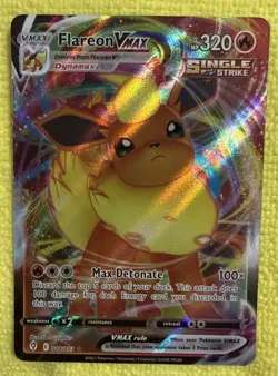 Flareon Vmax 018/203 Evolving Skies Full Art Ultra Rare Pokemon Card Near Mint - Image 1