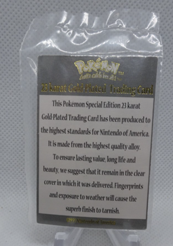 Pokemon Jigglypuff 23K Gold Plated Trading Card with Sealed COA 1999 Burger King - Image 5