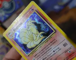 Ninetales 12/102 Base Set Black Flame Error Variant Pokemon Card Damaged - Image 4