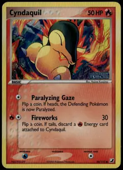 Cyndaquil Reverse Holo 54/115 ex Unseen Forces 2005 Pokemon Card MP - Image 1