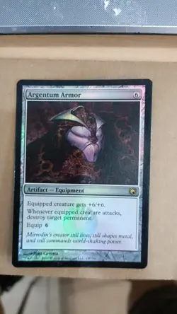 FOIL Argentum Armor ~ Scars of Mirrodin NM Excellent ] [ Magic MTG - Image 1