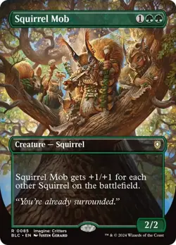 Squirrel Mob (Borderless) Commander: Bloomburrow NON-FOIL -MTG- #0085 - Image 1