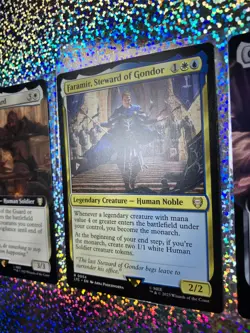 MTG Rare Regular Extended Art: 0093 Beregond of the Guard; 0155 Crown of Gondor - Image 5