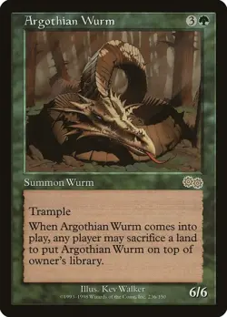 Argothian Wurm R Urza's Saga 236 NM - Image 1