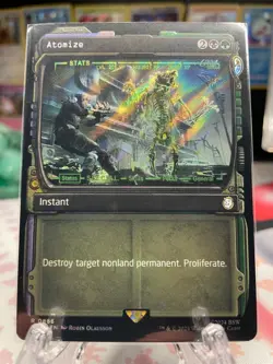 Atomize - PIP 0866 - MTG Magic the Gathering Fallout Surge Foil Showcase NM - Image 1