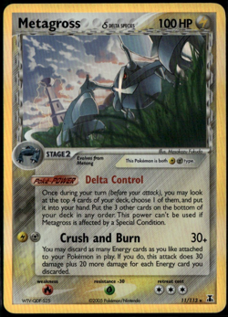 Metagross Holo 11/113 ex Delta Species 2005 LP+ Pokemon Card - Image 1