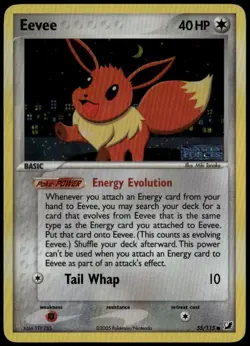Eevee Reverse Holo 55/115 ex Unseen Forces 2005 Pokemon Card LP- - Image 1