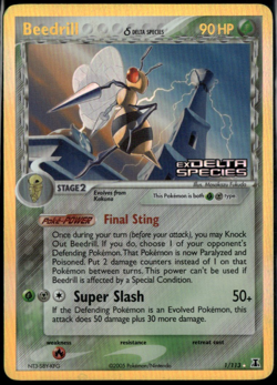 Beedrill Reverse Holo 1/113 ex Delta Species 2005 LP+ Pokemon - Image 1