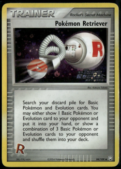 Pokemon Retriever Reverse Holo 84/109 ex Team Rocket Returns 2004 NM Pokemon - Image 1
