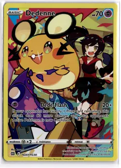 Pokemon TCG Dedenne TG07/TG30 Swsh09: Brilliant Stars Trainer Gallery Holo - Image 1