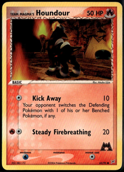 Team Magma's Houndour Reverse Holo 63/95 ex Team Aqua vs Team Magma NM Pokemon - Image 1