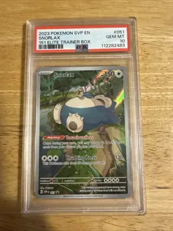 2023 POKEMON SVP EN-SV BLACK STAR PROMO 151 ELITE TRAINER BOX SNORLAX PSA 10 - Image 1