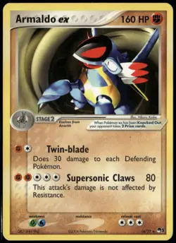 Armaldo ex 16/17 Pop Series 1 Non-Holo 2004 LP+ Pokemon - Image 1
