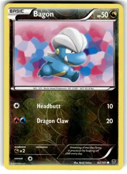 Pokemon - Bagon - 62/101 - Reverse Holo - Plasma Blast - NM/M - Image 1