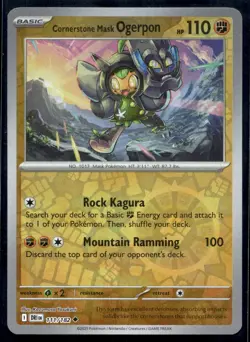 Cornerstone Mask Ogerpon 111/182 Pokemon Sv10: Destined Rivals Reverse Holo - Image 1