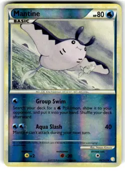 Pokemon TCG; Mantine 45/123 Heartgold & Soulsilver - Reverse Holo Uncommon VLP - Image 1