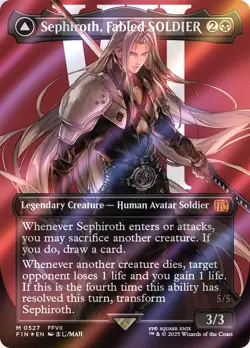 MTG FF Magic The Gathering Sephiroth (Borderless) Surge Foil -English - Image 1