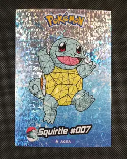 Pokemon #007 Squirtle Stained Glass Crystal Card Collection Holo (2024) - Image 1