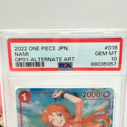 PSA 10 Nami Alt Art OP01-016 R Rare ROMANCE DAWN ONE PIECE Card Game Japanese - Image 2