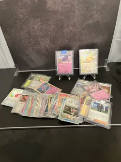 65 Card Lot Of Modern Pokemon Cards Holos, Reverse Holos, Pikachu, Mewtwo, Eevee - Image 1