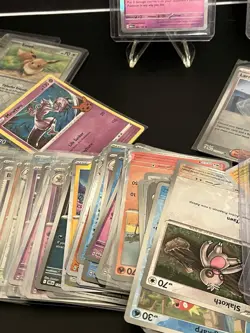65 Card Lot Of Modern Pokemon Cards Holos, Reverse Holos, Pikachu, Mewtwo, Eevee - Image 5