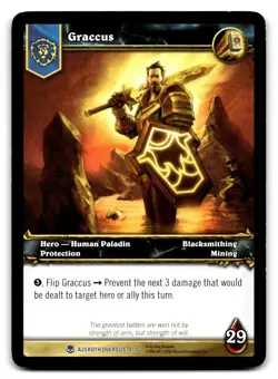 World of Warcraft 2006 Graccus Azeroth Oversize 4/16 Trading Card - Image 2