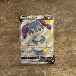 Indeedee V NM SV114/SV122 Shining Fates: Shiny Vault Holo 2021 Pokemon Card - Image 1