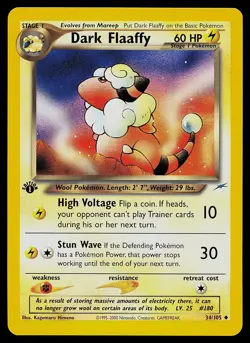 Pokemon Card - Dark Flaaffy Neo Destiny 34/105 Uncommon 1st Edition - Image 1