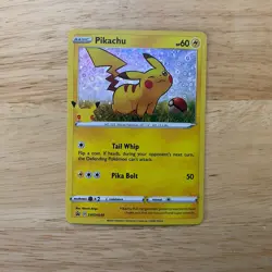 Pokemon TCG Pikachu SWSH039 Sword & Shield Black Star Holo Promo Card - Image 1