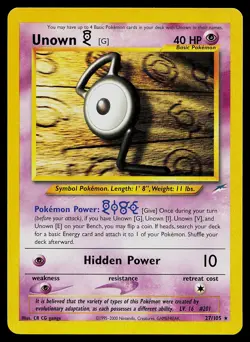 Pokemon Card - Unown [G] Neo Destiny 27/105 Rare - Image 1