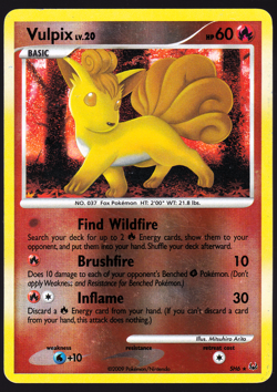 Vulpix SH6 Platinum Shiny Secret Rare Reverse Holo 2009 Pokemon TCG Card MP - Image 1