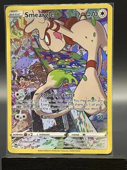 Smeargle TG10 SWSH12: Silver Tempest Trainer Gallery Ultra Rare Hol Pokemon Card - Image 1