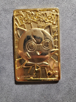 Jigglypuff Pokemon 23k Gold Plated Trading Card Burger King Promo 1999 Nintendo - Image 1