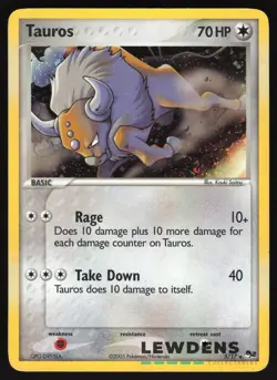 Tauros - 5/17 - Cosmos Holo Rare - Pop Series 2 - Pokemon Card - Image 1