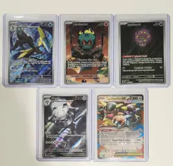 2025 Pokemon Mega Evolution Lot of 5 Illustration Rare & Promo Cards - Image 1