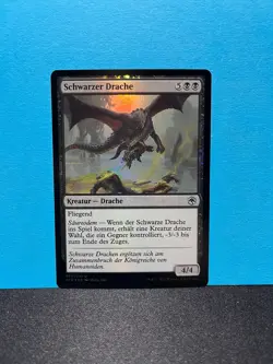 FOIL Schwarzer Drache / Black Dragon - MTG Magic - Image 1