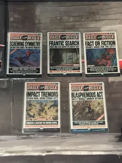 MTG Secret Lair Marvel Spiderman Daily Bugle Breaking Foil Edition Set Of 5 - Image 1