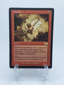 Gamble - Urza's Saga - MTG - Rare - Magic The Gathering - Image 1