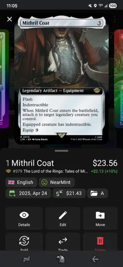 Mithril Coat (Extended Art) Universes Beyond: LOTR: Tales of Middle-Earth #379 - Image 1