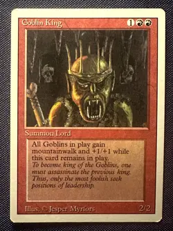 Goblin King - 1994 Magic the Gathering MTG Revised - Near Mint - Free Shipping! - Image 1